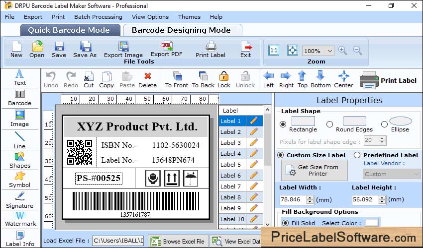 : Professional Barcode Labelling Program
